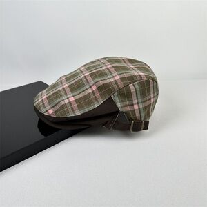 Plaid Brown and Pink Women's Cap